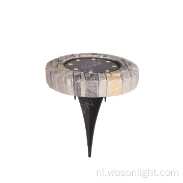 Wason Hot Sale Stone Design Underground Solar Disk Lamp Lights Law LED Solar Power Outdoor Garden Light